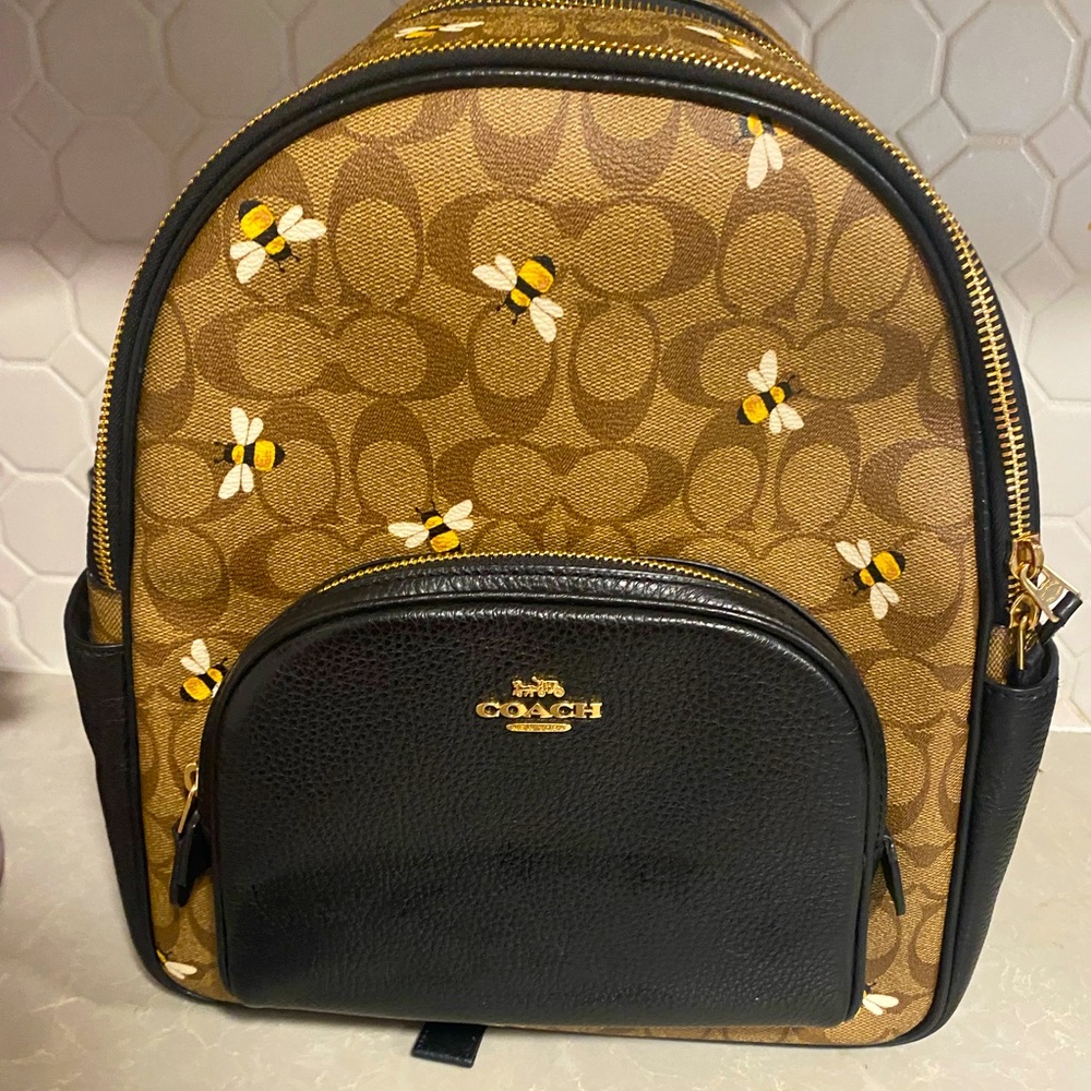 Coach Signature Backpack with bees